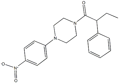 1-{4-nitrophenyl}-4-(2-phenylbutanoyl)piperazine,346693-52-5,结构式