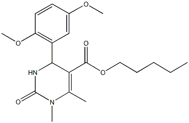 346694-00-6 pentyl 4-(2,5-dimethoxyphenyl)-1,6-dimethyl-2-oxo-1,2,3,4-tetrahydro-5-pyrimidinecarboxylate