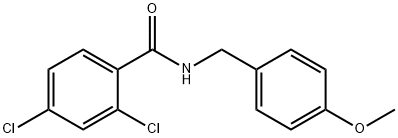 2,4-dichloro-N-(4-methoxybenzyl)benzamide 化学構造式