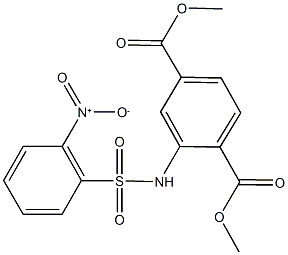 dimethyl 2-[({2-nitrophenyl}sulfonyl)amino]terephthalate Structure