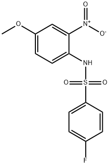 4-fluoro-N-{2-nitro-4-methoxyphenyl}benzenesulfonamide|