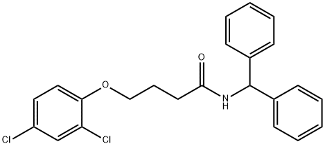 N-benzhydryl-4-(2,4-dichlorophenoxy)butanamide 结构式