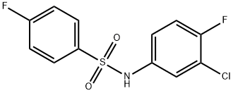 N-(3-chloro-4-fluorophenyl)-4-fluorobenzenesulfonamide Struktur