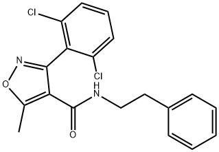 3-(2,6-dichlorophenyl)-5-methyl-N-(2-phenylethyl)isoxazole-4-carboxamide Structure