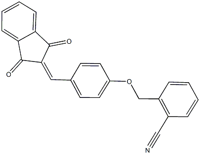 2-({4-[(1,3-dioxo-1,3-dihydro-2H-inden-2-ylidene)methyl]phenoxy}methyl)benzonitrile|