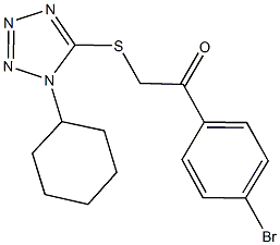 1-(4-bromophenyl)-2-[(1-cyclohexyl-1H-tetraazol-5-yl)sulfanyl]ethanone Structure