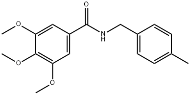 3,4,5-trimethoxy-N-(4-methylbenzyl)benzamide Structure