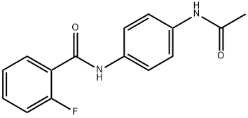 N-[4-(acetylamino)phenyl]-2-fluorobenzamide Structure