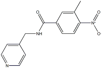 4-nitro-3-methyl-N-(4-pyridinylmethyl)benzamide 化学構造式