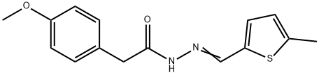 2-(4-methoxyphenyl)-N'-[(5-methyl-2-thienyl)methylene]acetohydrazide 结构式