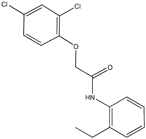 2-(2,4-dichlorophenoxy)-N-(2-ethylphenyl)acetamide Struktur