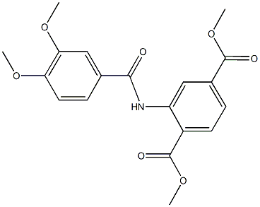 dimethyl 2-[(3,4-dimethoxybenzoyl)amino]terephthalate Structure