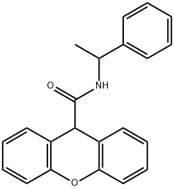 N-(1-phenylethyl)-9H-xanthene-9-carboxamide 结构式