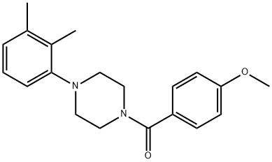 1-(2,3-dimethylphenyl)-4-(4-methoxybenzoyl)piperazine 化学構造式