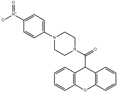 1-{4-nitrophenyl}-4-(9H-xanthen-9-ylcarbonyl)piperazine,346726-10-1,结构式