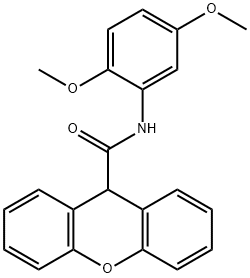 N-(2,5-dimethoxyphenyl)-9H-xanthene-9-carboxamide 结构式