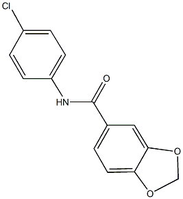 N-(4-chlorophenyl)-1,3-benzodioxole-5-carboxamide,346726-68-9,结构式