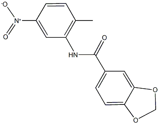 N-{5-nitro-2-methylphenyl}-1,3-benzodioxole-5-carboxamide 结构式