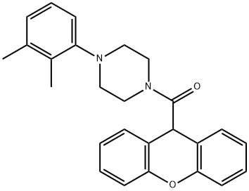 1-(2,3-dimethylphenyl)-4-(9H-xanthen-9-ylcarbonyl)piperazine 化学構造式