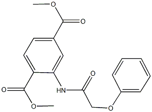 dimethyl 2-[(phenoxyacetyl)amino]terephthalate 结构式