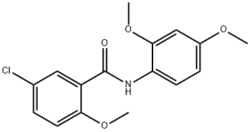 5-chloro-N-(2,4-dimethoxyphenyl)-2-methoxybenzamide 结构式