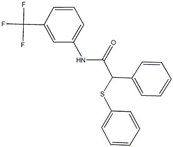 2-phenyl-2-(phenylsulfanyl)-N-[3-(trifluoromethyl)phenyl]acetamide|