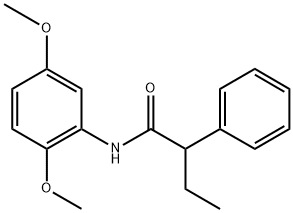 N-(2,5-dimethoxyphenyl)-2-phenylbutanamide 结构式