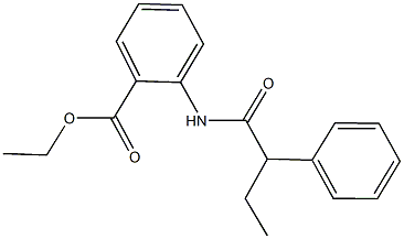 ethyl 2-[(2-phenylbutanoyl)amino]benzoate 化学構造式