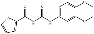 N-(3,4-dimethoxyphenyl)-N'-(2-thienylcarbonyl)thiourea 结构式