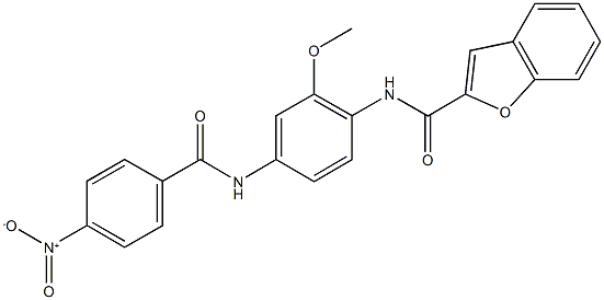 N-[4-({4-nitrobenzoyl}amino)-2-methoxyphenyl]-1-benzofuran-2-carboxamide|