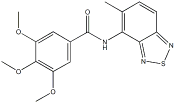 3,4,5-trimethoxy-N-(5-methyl-2,1,3-benzothiadiazol-4-yl)benzamide Structure