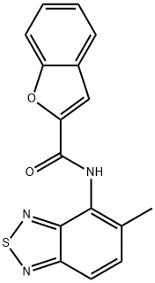 N-(5-methyl-2,1,3-benzothiadiazol-4-yl)-1-benzofuran-2-carboxamide Structure