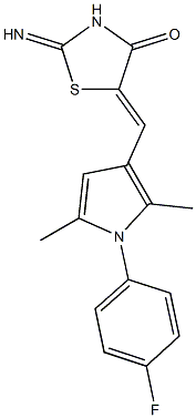 5-{[1-(4-fluorophenyl)-2,5-dimethyl-1H-pyrrol-3-yl]methylene}-2-imino-1,3-thiazolidin-4-one Struktur