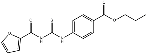 propyl 4-{[(2-furoylamino)carbothioyl]amino}benzoate 结构式