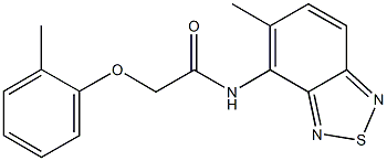 N-(5-methyl-2,1,3-benzothiadiazol-4-yl)-2-(2-methylphenoxy)acetamide Struktur