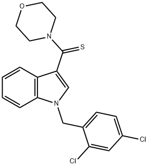 1-(2,4-dichlorobenzyl)-3-(morpholin-4-ylcarbothioyl)-1H-indole Structure