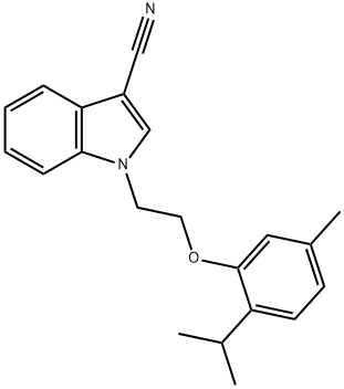 1-[2-(2-isopropyl-5-methylphenoxy)ethyl]-1H-indole-3-carbonitrile|