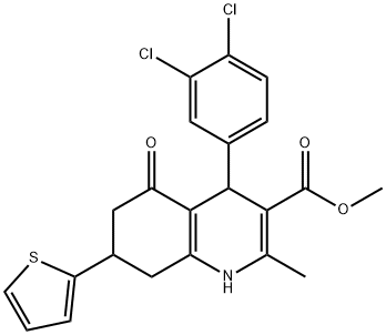 347324-29-2 methyl 4-(3,4-dichlorophenyl)-2-methyl-5-oxo-7-thien-2-yl-1,4,5,6,7,8-hexahydroquinoline-3-carboxylate