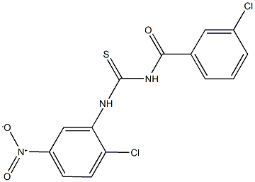 N-(3-chlorobenzoyl)-N'-{2-chloro-5-nitrophenyl}thiourea,347325-78-4,结构式