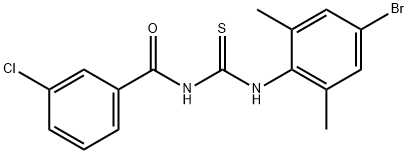 N-(4-bromo-2,6-dimethylphenyl)-N'-(3-chlorobenzoyl)thiourea,347325-96-6,结构式