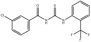 N-(3-chlorobenzoyl)-N'-[2-(trifluoromethyl)phenyl]thiourea Struktur