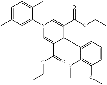 diethyl 4-(2,3-dimethoxyphenyl)-1-(2,5-dimethylphenyl)-1,4-dihydro-3,5-pyridinedicarboxylate,347328-28-3,结构式