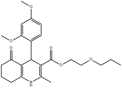 347328-52-3 2-propoxyethyl 4-(2,4-dimethoxyphenyl)-2-methyl-5-oxo-1,4,5,6,7,8-hexahydro-3-quinolinecarboxylate