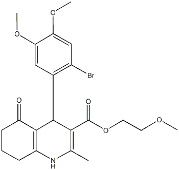 347329-69-5 2-methoxyethyl 4-(2-bromo-4,5-dimethoxyphenyl)-2-methyl-5-oxo-1,4,5,6,7,8-hexahydro-3-quinolinecarboxylate