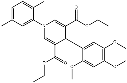 diethyl 1-(2,5-dimethylphenyl)-4-(2,4,5-trimethoxyphenyl)-1,4-dihydro-3,5-pyridinedicarboxylate 结构式