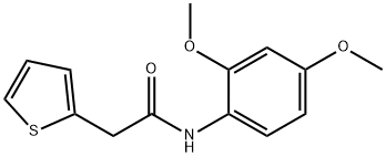 N-(2,4-dimethoxyphenyl)-2-(2-thienyl)acetamide 化学構造式