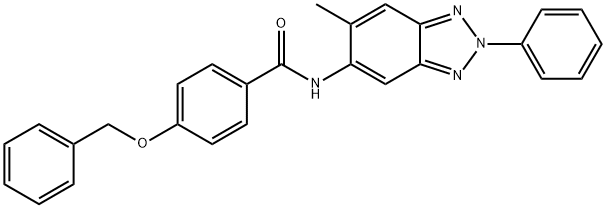 4-(benzyloxy)-N-(6-methyl-2-phenyl-2H-1,2,3-benzotriazol-5-yl)benzamide,347335-47-1,结构式
