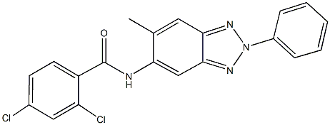 2,4-dichloro-N-(6-methyl-2-phenyl-2H-1,2,3-benzotriazol-5-yl)benzamide 化学構造式