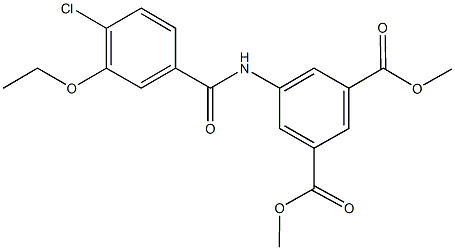 dimethyl 5-[(4-chloro-3-ethoxybenzoyl)amino]isophthalate,347337-53-5,结构式