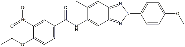 4-ethoxy-3-nitro-N-[2-(4-methoxyphenyl)-6-methyl-2H-1,2,3-benzotriazol-5-yl]benzamide 化学構造式